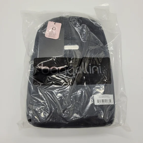 Baggalini Black Sling Backpack Bag Multi Wear RFID Card Slots Adjustable NEW - Picture 2 of 16